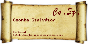 Csonka Szalvátor névjegykártya