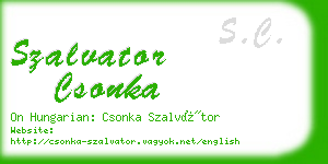 szalvator csonka business card